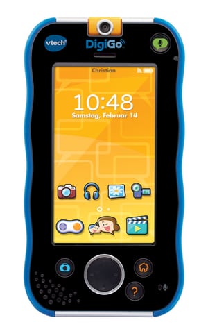Messenger in stylischem Smartphone - Design (blau)