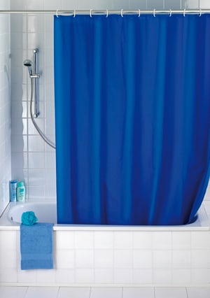 Rideau de douche Uni bleu nuit, PEVA