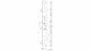 Panik-Mehrpunkt-Verriegelungen FlipLock Basis 23444 PE