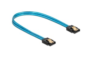 Câble SATA UV Effet lumineux bleu 20 cm