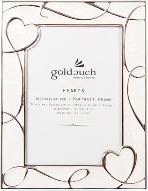 Cornice portafoto Hearts argento, 13 x 18 cm