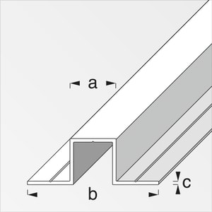 Quadrat-U 2 Schenkel 11.5 x 31.5 mm blank 1 m