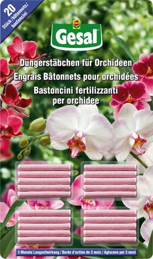 Düngerstäbchen für Orchideen, 20 Stäbchen