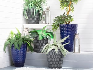 Vaso per piante blu mare  42 cm FERIZA