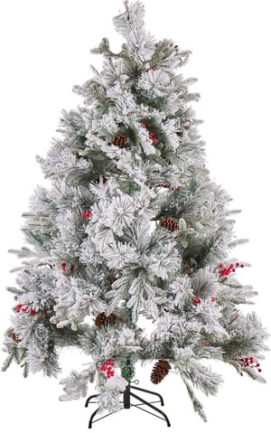 Künstlicher Weihnachtsbaum schneebedeckt 180 cm weiss MASALA