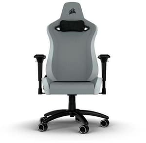 TC200 Fabric Gaming Chair - Standard Fit, Light Grey/White