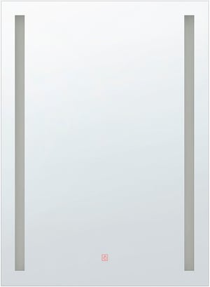 Specchio rettangolare da parete a LED 60 x 80 cm argento MARTINET