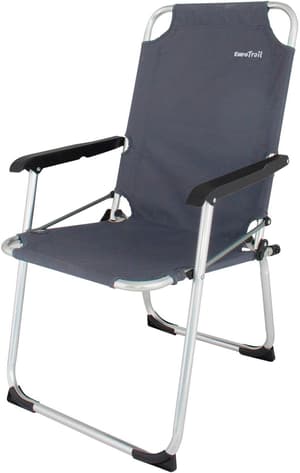 Chaise de camping Moita gris foncé