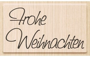 Stempel Frohe Weihnachten Motivgrössee: 7 x 3.8 cm