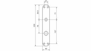 Türschild aussen für Türknöpfe 5345K