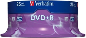 DVD+R 4,7 GB, fuso (25 pezzi)