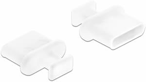 Fiche aveugle/protection anti-poussière USB-C 10 pièces, blanc avec poignée