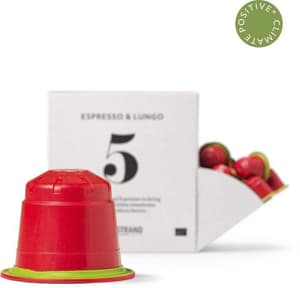 N° 5 capsules de café Espresso + Lungo, paquet de 100