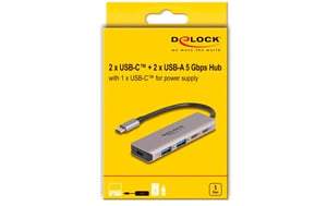 USB-Hub 2x USB C 5Gbps/2x USB A 5Gbps