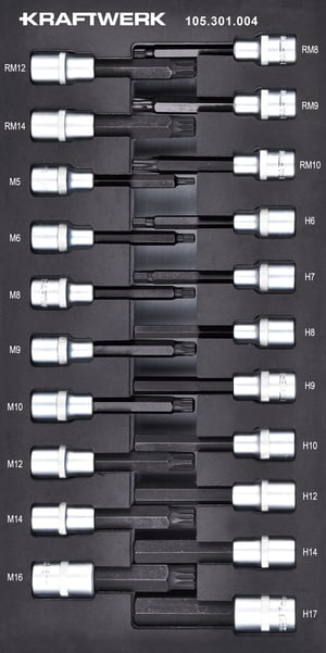 Clé à douille à six pans creux Dent multiple Ribe