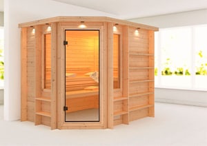 Sauna Riona accès d'angle, couronne