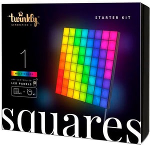 LED-Panel Starter-Kit Squares 1 RGB Gen II BT+WiFi Schwarz