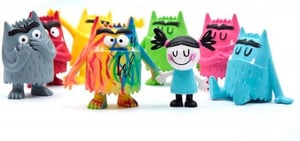 Set di mostri colorati (8 figure)