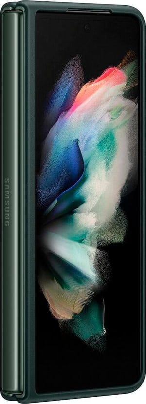 Galaxy Z Fold3 Leather Cover Green