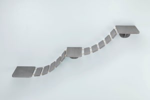 Scaletta da arrampicata per montaggio a parete, 150 x 30 cm, grigio talpa
