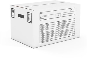 Scatola di rimozione Vini 38 x 28,5 x 38 cm 10 pezzi, Bianco
