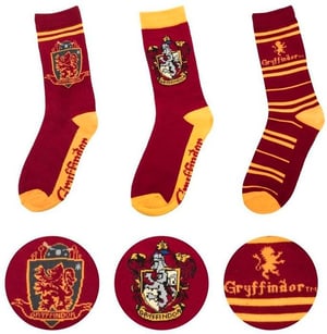 Harry Potter: Gryffindor Socks (Set of 3)