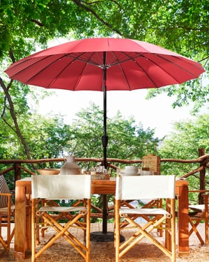 Parasol de jardín  2.55 m rouge foncé BAIA