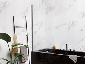 Badewannenaufsatz aus Temperglas transparent 140 x 80 cm LAPAN