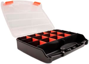 Boîte d'assortiment Orange / Noir 17 compartiments