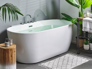 Vasca da bagno freestanding con rubinetteria 170 cm bianca ROTSO