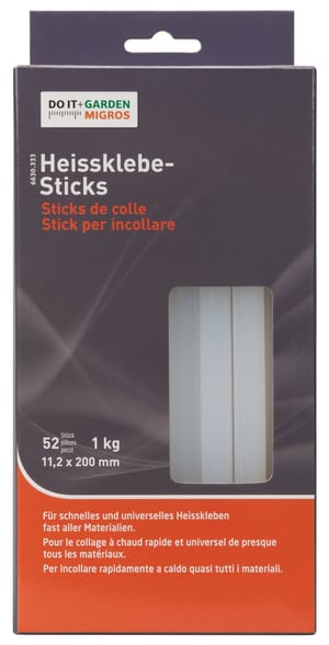 Heissklebe-Sticks, 52 Stück, 11,2x200mm