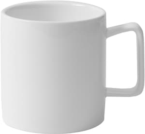 Teetasse, Kaffeetasse  mit ergonomischen Henkel für einen guten Griff, Weiss, 250 ml, ø 8 x 8.5 cm