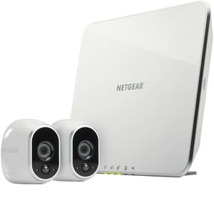 Sistema di sicurezza con 2 telecamere HD bianco
