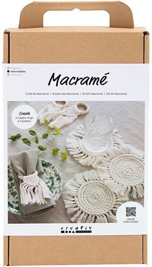 Kits de bricolage Décoration de table Macramé Crème