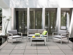 Sedia da giardino alluminio anodizzato grigio chiaro SALERNO