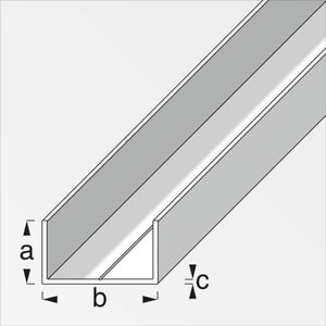 U-profilo rettangolare 15.5 x 27.5 naturale 1 m