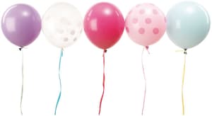 Ballons, mélange de pastels