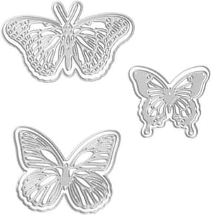 Stanzschablone 3-teilig, Schmetterlinge