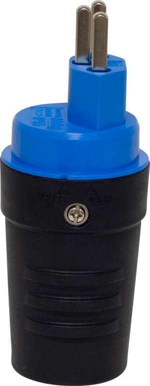 Stecker T23, 230V/16A, blau/schwarz, IP55