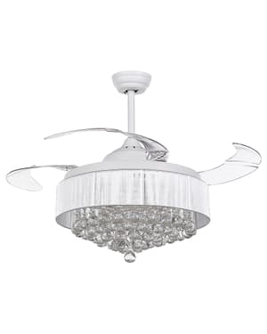 Ventilateur de plafond avec lampe blanc et transparent PEEL