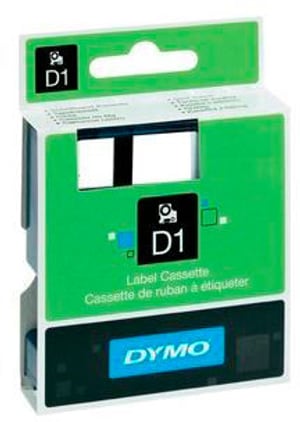 Cassetta Nastro D1 nero/bianco 19mm/7m