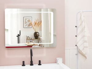 Specchio rettangolare da parete a LED 60 x 80 cm WASSY