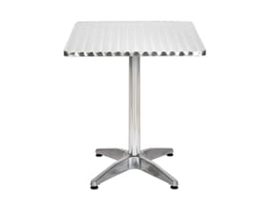 Table en aluminium petite carrée