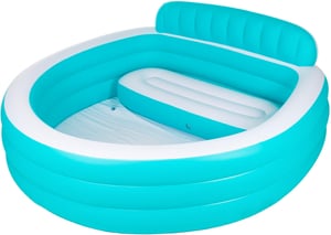 Pool mit Sitzfläche aqua