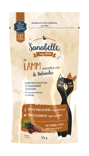 Snack per gatti Agnello e sambuco, 0.055 kg