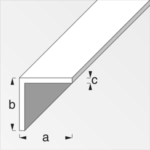 Winkel-Profil gleichschenklig 2 x 40 x 40 mm silberfarben 2 m