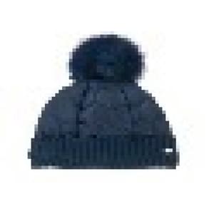 Cappello invernale con pompon, blu scuro taglia 57