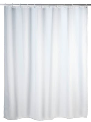 Rideau de douche Uni blanc, Polyester