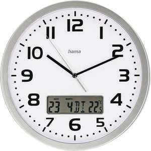 Horloge murale radio "Extra" avec affichage de la date et de la température