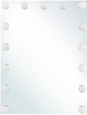 Badspiegel mit LED-Beleuchtung rechteckig 40 x 50 cm LUCENAY